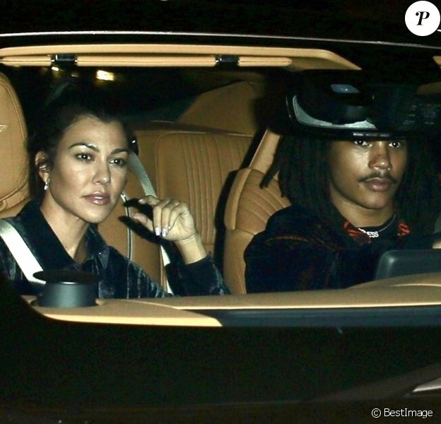 Kourtney Kardashian et son ex compagnon Luka Sabbat ont été aperçus à la sortie d'un club à Los Angeles, le 29 octobre 2018