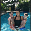 Jessica Mulroney, meilleure amie de Meghan Markle (duchesse de Sussex), et ses jumeaux Brian et John lors de Pâques 2018, image issue de sa story Instagram "Family".