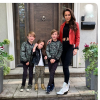 Jessica Mulroney, meilleure amie de Meghan Markle (duchesse de Sussex), avec ses jumeaux Brian et John et leur soeur Ivy, photo Instagram du 29 septembre 2018.