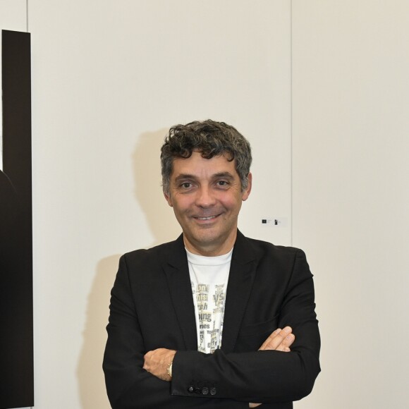 Exclusif - Thierry Moreau - Nikos Aliagas lance son exposition "L'EPREUVE DU TEMPS - INSTANTS PHOTOGRAPHIQUES" et son livre "L'EPREUVE DU TEMPS" sur le toit de la grande Arche de la Défense à Paris, France, le 25 octobre 2018. © Pierre Perusseau/Bestimage