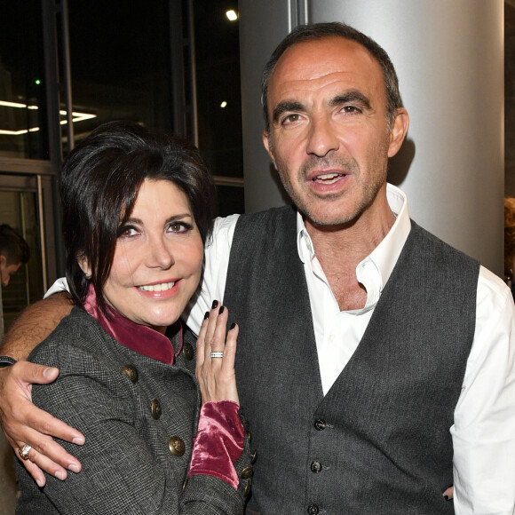 Exclusif - Liane Foly et Nikos Aliagas - Nikos Aliagas lance son exposition "L'EPREUVE DU TEMPS - INSTANTS PHOTOGRAPHIQUES" et son livre "L'EPREUVE DU TEMPS" sur le toit de la grande Arche de la Défense à Paris, France, le 25 octobre 2018. © Pierre Perusseau/Bestimage