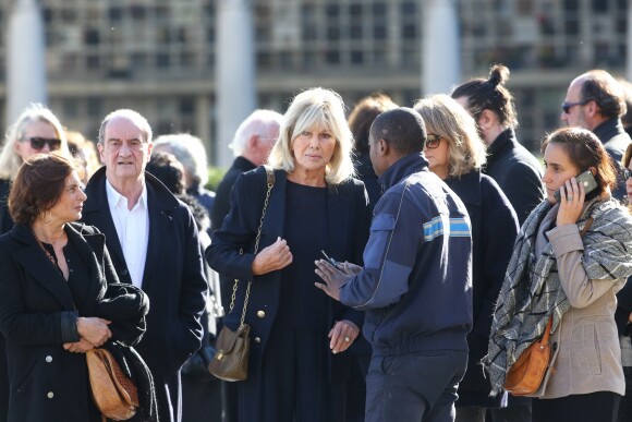 Maryse Gildas - Obsèques du journaliste, animateur de télévision et animateur de radio français Philippe Gildas en la salle de la Coupole au crématorium du cimetière du Père-Lachaise à Paris, France, le 5 novembre 2018.