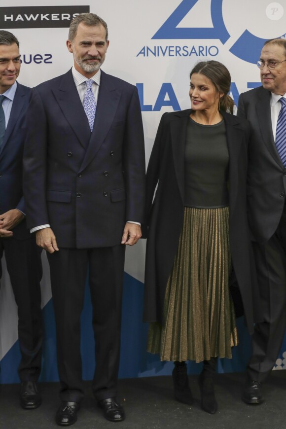 Le roi Felipe VI et la reine Letizia d'Espagne - Soirée du 20e anniversaire du quotidien "La Razón" à Madrid, le 5 novembre 2018.