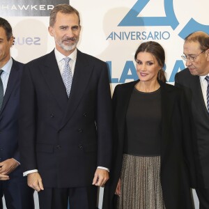 Le roi Felipe VI, la reine Letizia d'Espagne - Soirée du 20e anniversaire du quotidien "La Razón" à Madrid, le 5 novembre 2018.