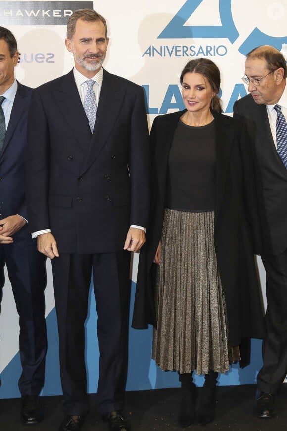 Le roi Felipe VI, la reine Letizia d'Espagne - Soirée du 20e anniversaire du quotidien "La Razón" à Madrid, le 5 novembre 2018.