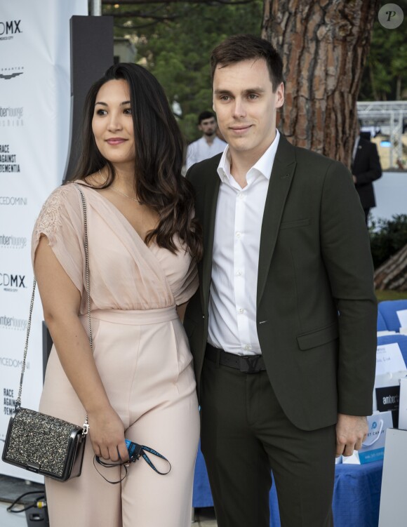 Louis Ducruet et sa fiancée Marie Chevallier à Monaco, le 25 mais 2018.