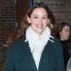 Jennifer Garner très souriante à la sortie du 92nd Street Y a cultural and community center à New York. Le 25 octobre 2018