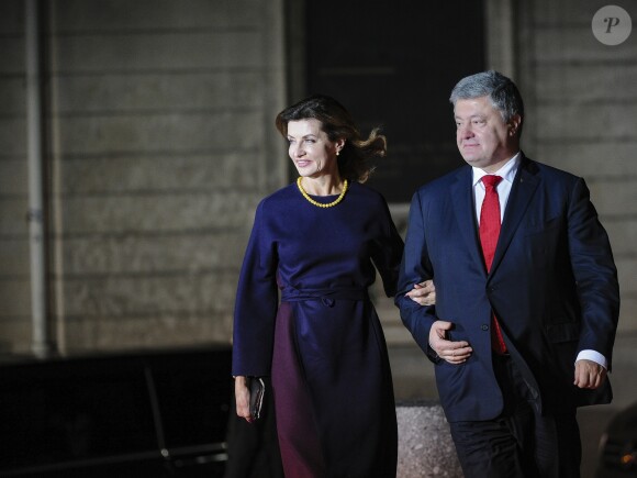 Le président d'Ukraine Petro Porochenko et sa femme Maryna Poroshenko - Extérieur - Arrivées au dîner d'Etat à l'occasion de la cérémonie internationale du centenaire de l'armistice de 1918 au Musée d'Orsay à Paris, France, le 10 novembre 2018. © Cyril Moreau/Bestimage
