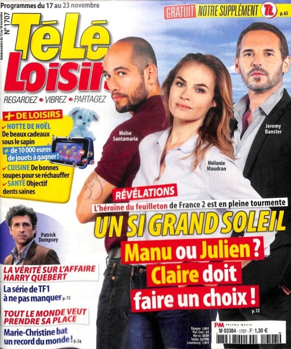 Magazine "Télé Loisirs", en kiosques lundi 12 novembre 2018.