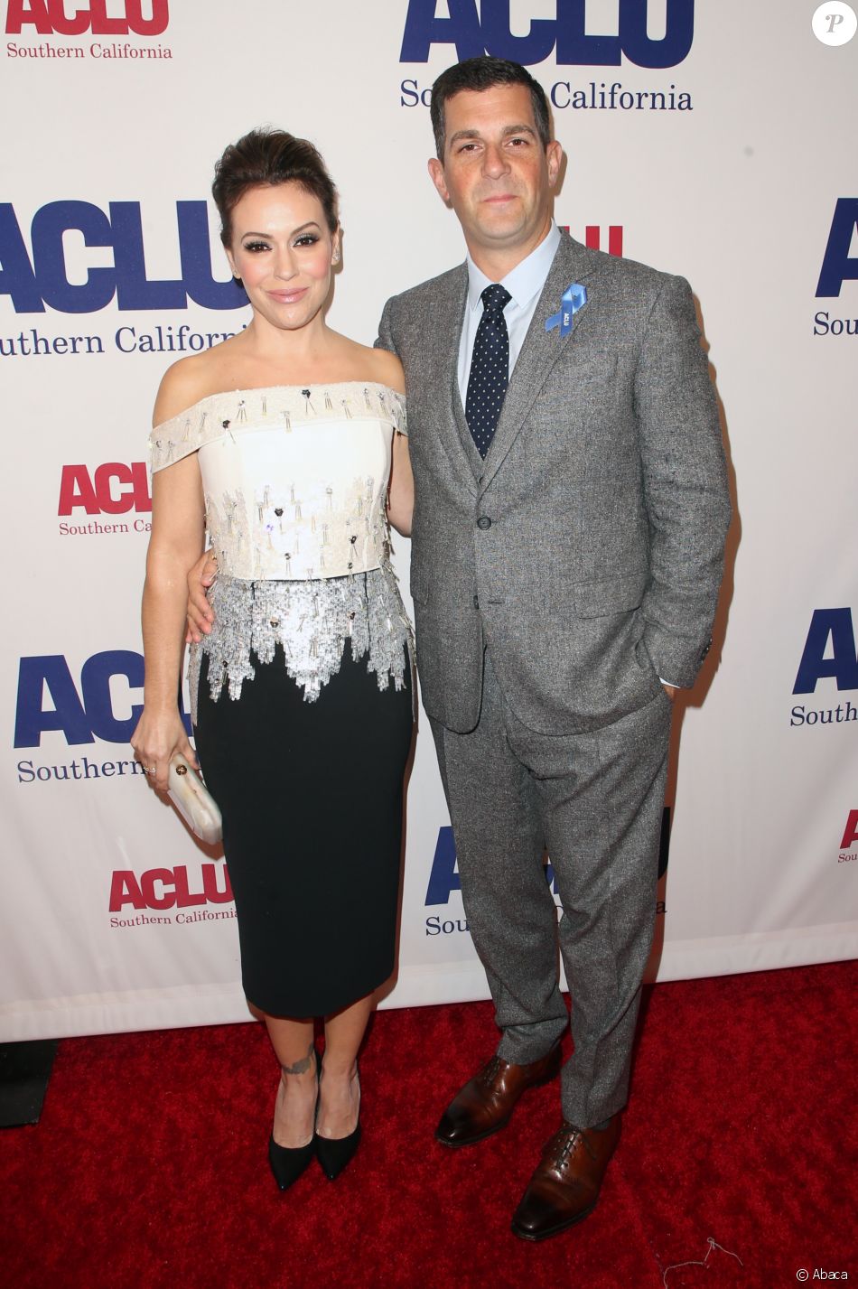 Alyssa Milano et Dave Bugliari à la soirée ACLU Bill of Rights à l