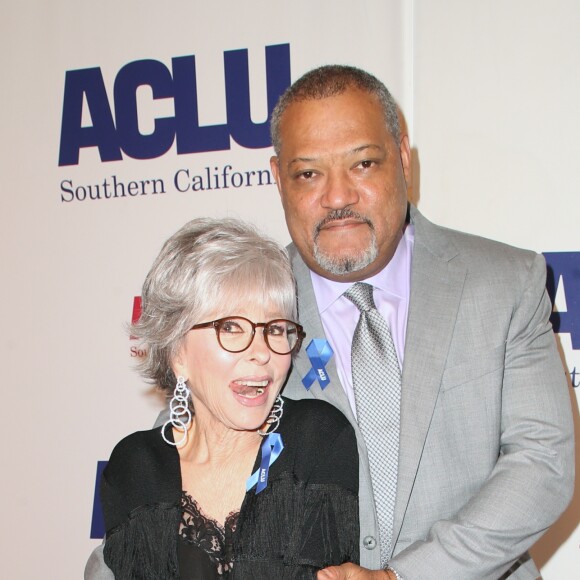 Rita Moreno et Laurence Fishburne à la soirée ACLU Bill of Rights à l'hôtel The Beverly Wilshire à Beverly Hills, le 11 novembre 2018.