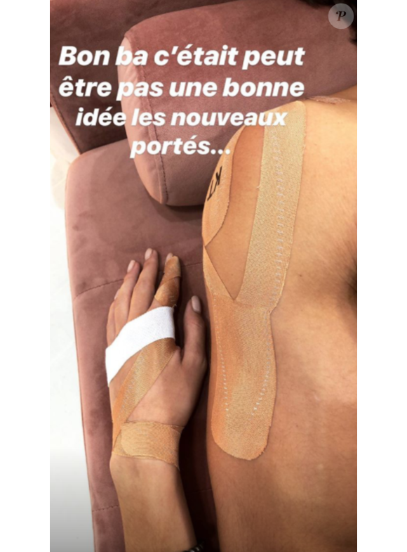 Iris Mittenaere et Anthony Colette blessés dans "Danse avec les stars 9" sur TF1, le 13 novembre 2018.