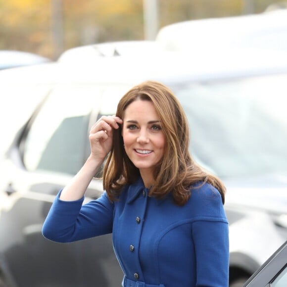 Le prince William et la duchesse Catherine de Cambridge arrivant pour l'inauguration du nouveau centre de technologie des composites de McLaren Automotive à Rotherham, le 14 novembre 2018.