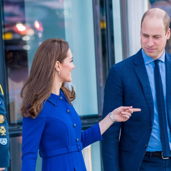 La duchesse Catherine de Cambridge et le prince William au nouveau centre de technologie des composites de McLaren Automotive à Rotherham, le 14 novembre 2018. 