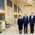  Le roi Willem-Alexander et la reine Maxima des Pays-Bas ont accueilli le président autrichien Alexander van der Bellen et son épouse Doris le 14 novembre 2018 à La Haye, au palais Noordeinde. 
