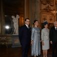  La princesse héritière Victoria, son mari le prince Daniel, le prince Carl Philip, sa femme la princesse Sofia se sont joints au roi Carl XVI Gustaf et à la reine Silvia de Suède le 13 novembre 2018 pour souhaiter la bienvenue au président italien Sergio Mattarella et sa fille Laura, en visite officielle. 