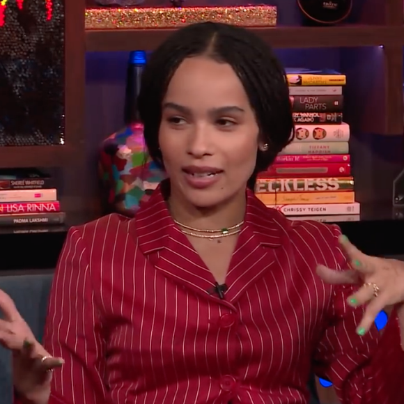 Zoë Kravitz en interview dans l'émission "Watch What Happens Live" le 13 novembre 2018