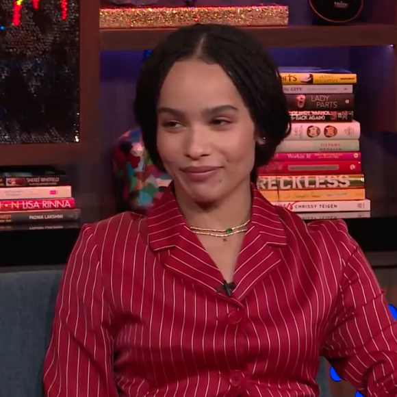 Zoë Kravitz en interview dans l'émission "Watch What Happens Live" le 13 novembre 2018