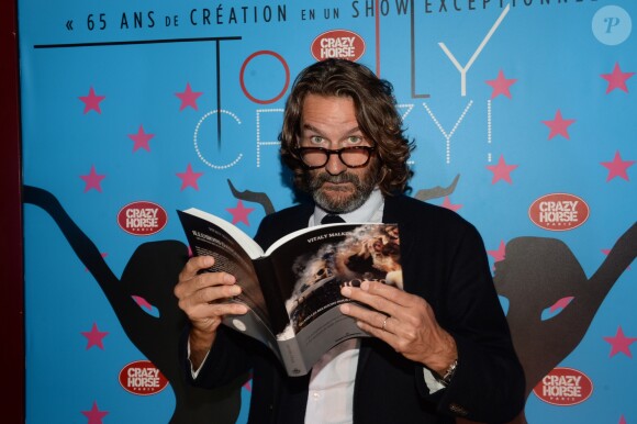 Semi-Exclusif - Frédéric Beigbeder - Lancement du livre "Illusions dangereuses" de Vitaly Malkin au Crazy Horse à Paris, le 4 juin 2018. © Rachid Bellak/Bestimage