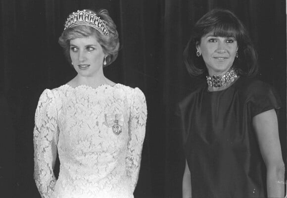 Lady Diana et la tiare Lover's Knot au Canada en 1986.