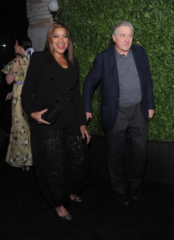 Robert De Niro et sa femme Grace Hightower à la soirée Tribeca Film Festival Artists organisée par Chanel au restaurant "Balthazar" dans le quartier de Soho à New York, le 23 avril 2018