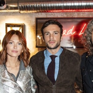 Exclusif - Caroline Muller et son mari Serge, Caroline Receveur et son compagnon Hugo Philip lors du cocktail dînatoire expérimental "Guitar Players Show" organisé à la boutique Mad Lords "House of jewelry", située rue Saint Honoré. Paris, le 22 novembre 2018. © Pierre Perusseau/Bestimage