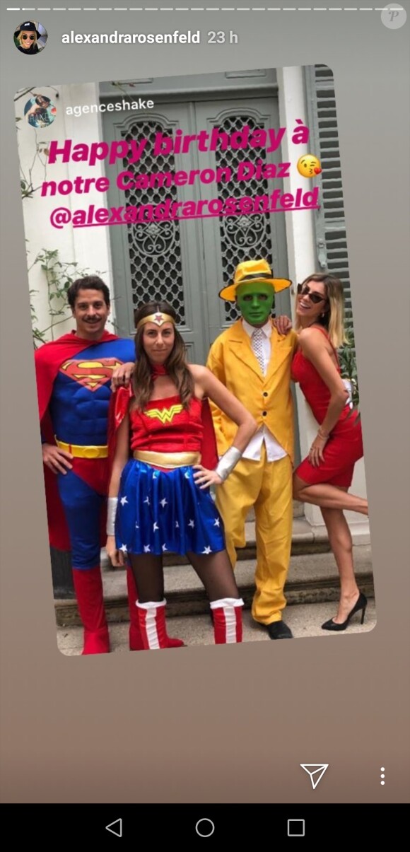 Extrait de la story d'Alexandra Rosenfeld pour son anniversaire, le 23 novembre 2018.