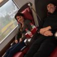 Zinédine Zidane avec son épouse Véronique dans un train en Chine. (photo postée sur Instagram le 28 novembre 2018).