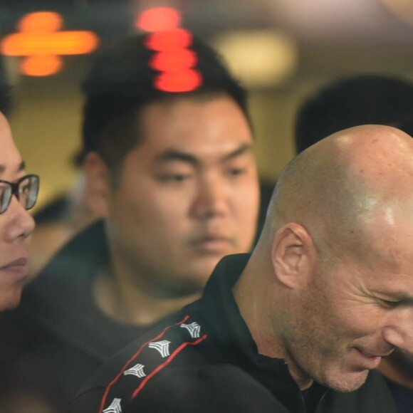 Zinédine Zidane en promotion pour Adidas à Hangzho, Chine, le 28 novembre 2018.