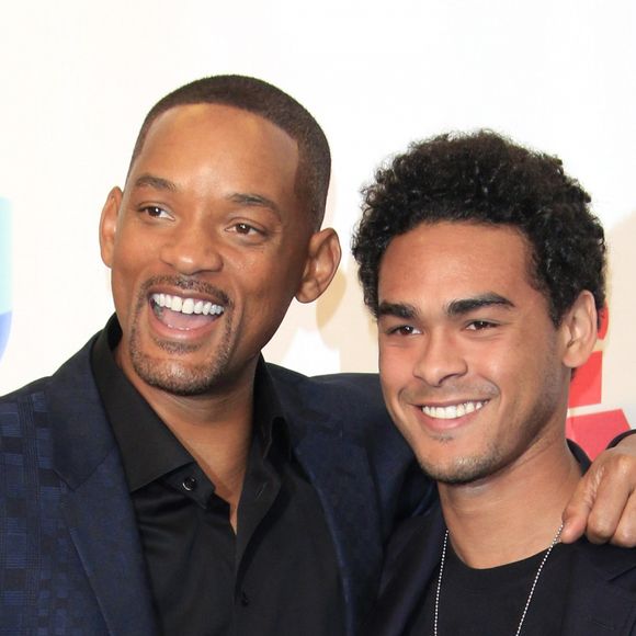 Will Smith et son fils Trey Smith - Photocall des Latin GRammy Awards à Las Vegas le 19 novembre 2015.