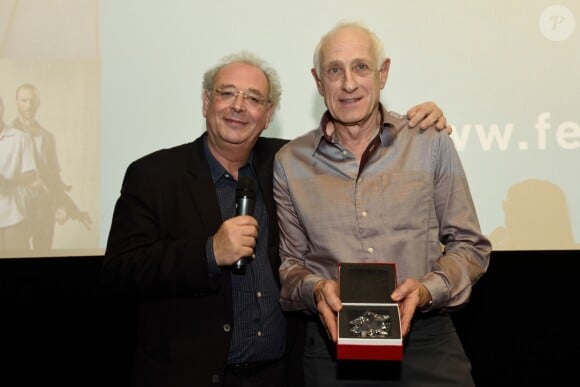 Exclusif - Samuel Hadida et Avi Nester recevant le Prix Hadida au 17ème Festival du Film Israélien au Cinéma Majectic Passy à Paris, France, le 28 mars 2017. © Erez Lichtfeld/Bestimage