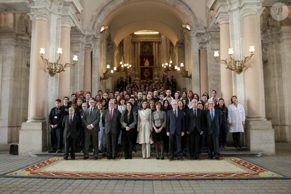 La reine Letizia d'Espagne assistait au 40e anniversaire de l'Institut national de l'emploi à Madrid le 28 novembre 2018.