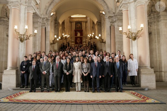 La reine Letizia d'Espagne assistait au 40e anniversaire de l'Institut national de l'emploi à Madrid le 28 novembre 2018.