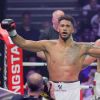 Tony Yoka remporte son cinquième combat pro face à David Allen. La conquête acte 5 au palais des sports de Paris, Tony a battu David Allen par arrêt de l'arbitre à la dixième reprise, lors de son cinquième combat pro, samedi soir à Paris le 23 juin 2018 © Veeren-CVS/Bestimage