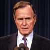George H.W. Bush lors d'une annonce à Washington le 12 janvier 1989. L'ancien président des Etats-Unis est mort à l'âge de 94 ans le 30 novembre 2018.