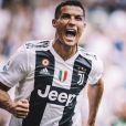 Cristiano Ronaldo s'offre son premier but avec son nouveau club lors du match de championnat de Serie A "Juventus - Sassuolo (2-1)" au stade Allianz de Turin, le 17 septembre 2018.