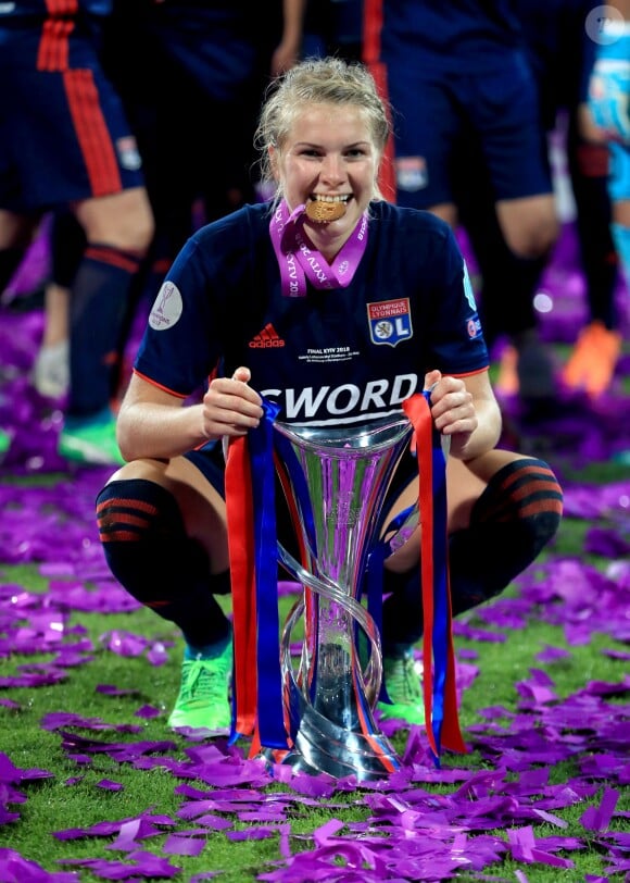 Ada Hegerberg championne d'Europe avec l'Olympique lyonnais le 24 mai 2018.