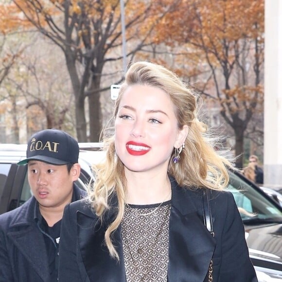 Amber Heard est allée déjeuner après avoir fait la promotion de son nouveau film Aquaman à New York, le 3 décembre 2018.