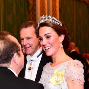 Catherine (Kate) Middleton, duchesse de Cambridge - La famille royale d'Angleterre accueille les invités lors d'une réception pour les membres du corps diplomatique au palais de Buckingham à Londres le 4 décembre 2018.