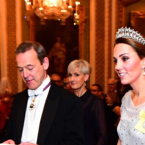 Catherine (Kate) Middleton, duchesse de Cambridge - La famille royale d'Angleterre accueille les invités lors d'une réception pour les membres du corps diplomatique au palais de Buckingham à Londres le 4 décembre 2018.