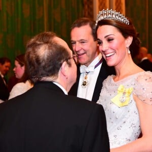 Catherine (Kate) Middleton, duchesse de Cambridge - La famille royale d'Angleterre accueille les invités lors d'une réception pour les membres du corps diplomatique au palais de Buckingham à Londres le 4 décembre 2018.