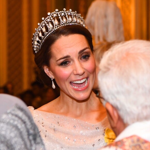 Catherine (Kate) Middleton, duchesse de Cambridge - La famille royale d'Angleterre accueille les invités lors d'une réception pour les membres du corps diplomatique au palais de Buckingham à Londres le 4 décembre 2018.