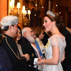 Catherine (Kate) Middleton, duchesse de Cambridge - La famille royale d'Angleterre accueille les invités lors d'une réception pour les membres du corps diplomatique au palais de Buckingham à Londres le 4 décembre 2018.