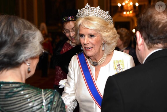 Camilla Parker Bowles, duchesse de Cornouailles - La famille royale d'Angleterre accueille les invités lors d'une réception pour les membres du corps diplomatique au palais de Buckingham à Londres le 4 décembre 2018.
