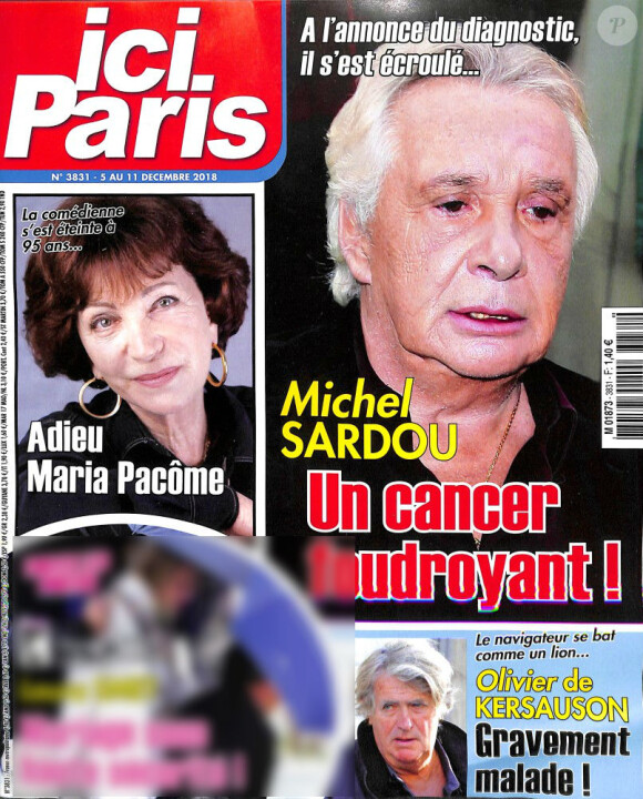 Couverture du magazine "Ici Paris", numéro du 5 décembre 2018.