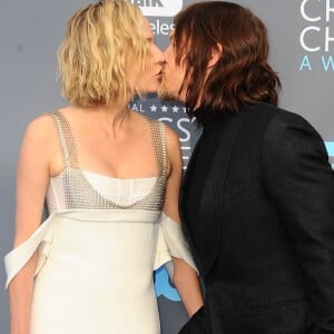 Diane Kruger et son compagnon Norman Reedus lors des "23ème Critics Choice Awards" au Barker Hangar à Los Angeles, le 11 janvier 2018.