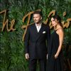 David Beckham et sa femme Victoria Beckham assistent aux Fashion Awards 2018 au Royal Albert Hall à Londres, le 10 décembre 2018.