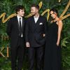 Brooklyn Beckham et ses parents David Beckham et Victoria Beckham assistent aux Fashion Awards 2018 au Royal Albert Hall à Londres, le 10 décembre 2018.
