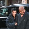 Kim Kardashian et son mari Kanye West arrivent à leur hôtel à New York, le 3 décembre 2018