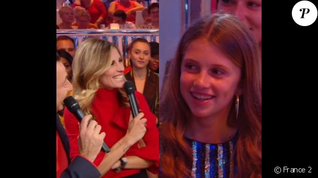 Sophie Thalmann était accompagnée de sa fille Charlie (13 ans) dans l&#039;émission de Patrick Sébastien &quot;Les Années Bonheur&quot; diffusée le 15 décembre 2018 sur France 2.